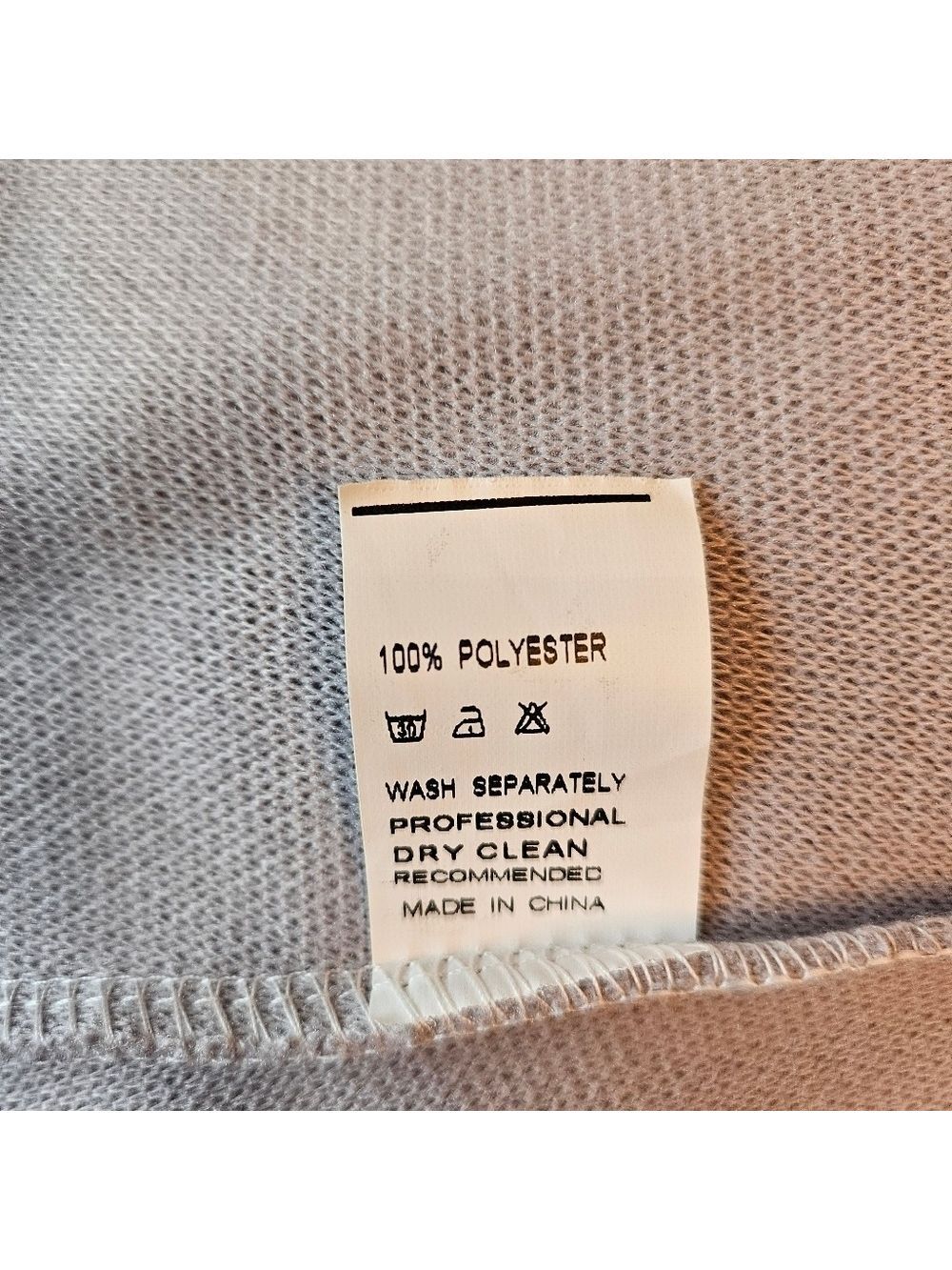 Size Large Chic Women's Lightweight Gray Knit Fabric Trench Coat, New in Bag - Picture 6 of 7